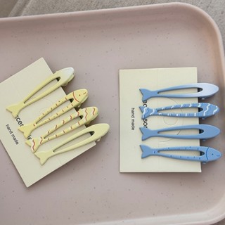  Set Kẹp Tóc Mái Mỏ Vịt Hình Con Cá Dể Thương Đáng Iu 