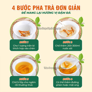 Trần bì 100g, vỏ quýt, vỏ cam khô, giảm ho, tiêu đờm, đau họng, đầy bụng, khó tiêu, tốt cho tiêu hoá