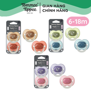Ty ngậm dạ quang cho bé Tommee Tippee Night Glow 6-18 tháng (Vỉ Đôi)
