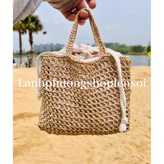 Sợi Cọ Raffia Bóng Mềm Móc Túi, Mũ Cuộn 200gr