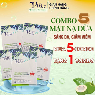  Combo 5 miếng Mặt Nạ Dừa Biocell Với Khoáng Tươi VIBA 