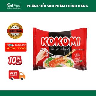  Mì Kokomi Tôm Chua Cay 65g – Nước Súp Chua Cay Đậm Đà Ăn Liền Tiện Lợi 