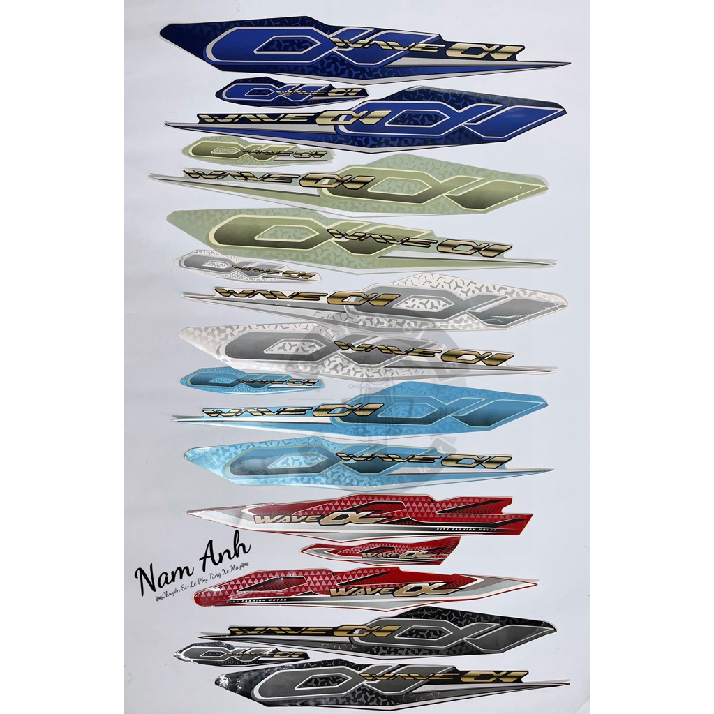 (NA-30) Team xe WAVE 110 Chuẩn zin Loại 1-Team Dán 50cc-100cc(Sẵn đủ màu)