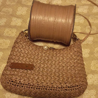 Sợi Cọ Raffia Bóng Mềm Móc Túi, Mũ Cuộn 200gr
