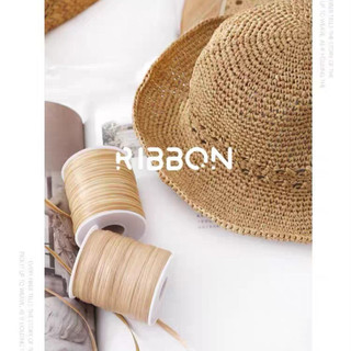 Sợi Cọ Raffia Bóng Mềm Móc Túi, Mũ Cuộn 200gr