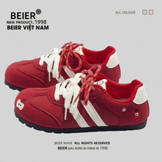  BEIER AUTH 100% Giày thể thao nữ beier giày sneaker đỏ 3663 