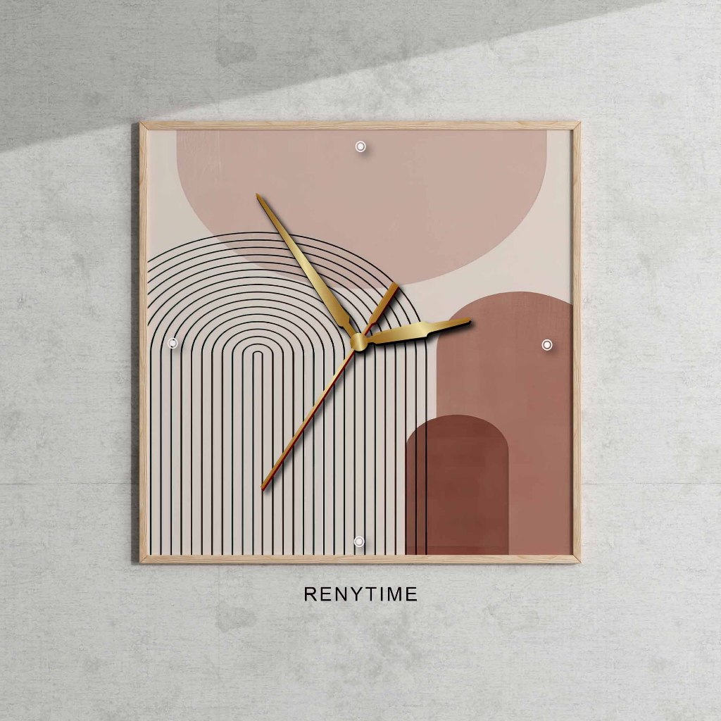 Tranh Đồng Hồ Boho Trừu Tượng - Đồng Hồ Treo Tường - Đồng Hồ Decor - Đồng Hồ In Tranh Nghệ Thuật - R