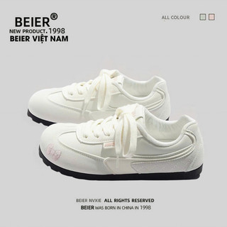  BAIDIKA 100% giày thể thao beier nữ giày sneaker beier hình nơ kute mầu trắng 3621 