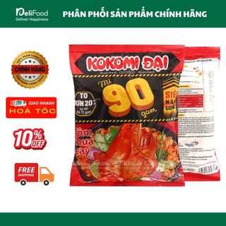  Mì Kokomi 90 Tôm Chua Cay 90g – Nhiều Mì Hơn Ăn Đã Hơn Sợi Mì Vàng Tươi Súp Tôm Chua Cay Vừa Miệng 