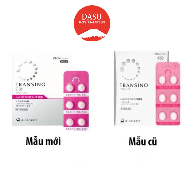 [DATE MỚI]Viên uống trắng da mờ nám,tàn nhang Transino Whitening Nhật Bản hộp 240 viên