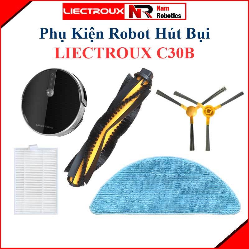 Phụ Kiện Thay Thế Robot Hút Bụi Liectroux C30B, Chổi lăn chính, Chổi cạnh, Lọc bụi hepa, Khăn lau/