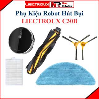 Phụ Kiện Thay Thế Robot Hút Bụi Liectroux C30B, Chổi lăn chính, Chổi cạnh, Lọc bụi hepa, Khăn lau/