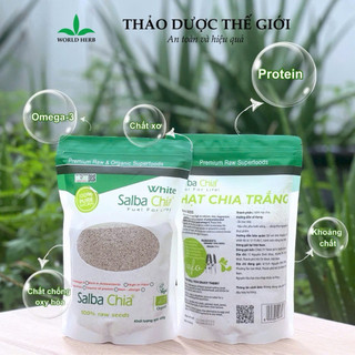 [Chính Hãng] Hạt Chia Salba Trắng & Đen 450gr - nguyên liệu nhập khẩu chính ngạch, giấy công bố đầy đủ.