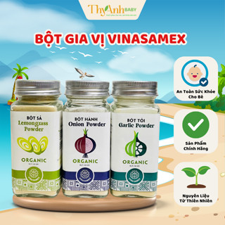 Bột Gia Vị Hữu Cơ VINASAMEX   Tỏi Hành Gừng Nghệ Tiêu Sả   Chế Biến Cho Bé Ăn Dặm 