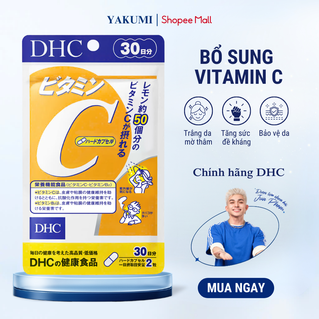 Viên Uống DHC Vitamin C Chính Hãng – Sáng Da, Tăng Đề Kháng [60 Viên/ 30 Ngày - 180 Viên/ 90 Ngày]