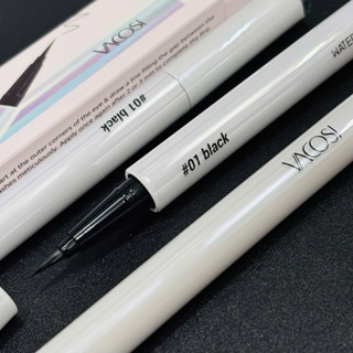    Siêu mảnh  Bút Kẻ Mắt Nước VACOSI Waterproof Eyeliner Pen 24h #01 Black – Siêu Mảnh Siêu Bền Màu Chống Trôi Cả Ngày 
