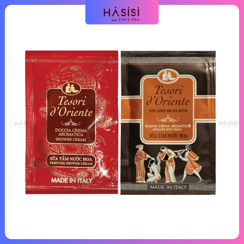 Sữa Tắm Nước Hoa TESORI - Shower Cream 7ml~9ml (12 Gói/Dây)