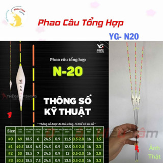  Phao Câu Tổng Hợp Rô Chép YG - N20 tăm dẹt sáng dễ nhìn  chính hãng  