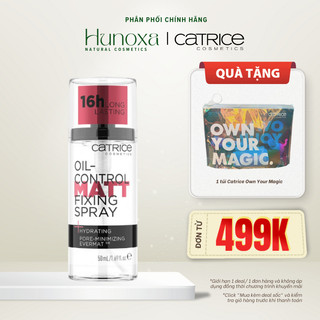  Xịt khoá makeup Catrice Oil-Control Fixing Spray 50ml kiềm dầu cố định lớp nền makeup lâu trôi và bền đẹp - HUNOXA 