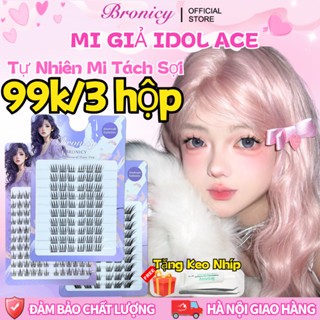 【Tặng Keo Nhíp 99k/3Hộp Lông Mi Giả Hàn Quốc 3D Tự Nhiên Mi Tách Sợi Idol Dán Dễ Dàng Cho Mắt Một Mí