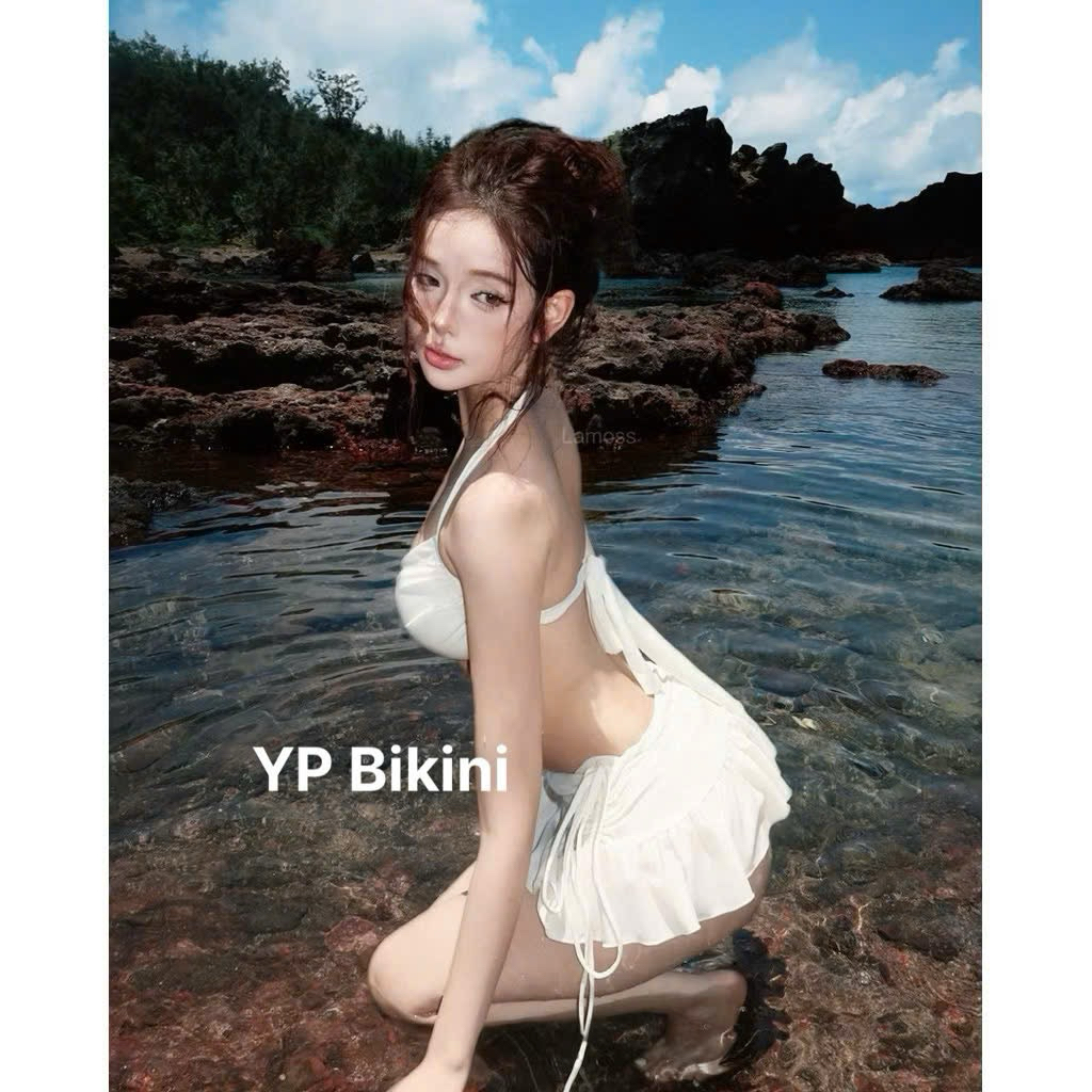 Bikini 3 mảnh áo Khoen quần ship kèm chân váy( sẵn hàng- che tên) | BigBuy360 - bigbuy360.vn