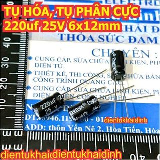 50 con TỤ HÓA TỤ PHÂN CỰC chân dài 220uf 16V 25V 35V 50V 63V 100V KDE1802