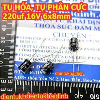 50 con TỤ HÓA TỤ PHÂN CỰC chân dài 220uf 16V 25V 35V 50V 63V 100V KDE1802