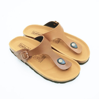 Dép đế trấu xỏ ngón Unisex nam nữ, dép lê tách ngón da Pu cao cấp Bioline phù hợp du lịch - PU07