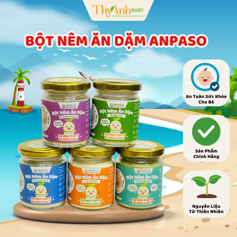 Hạt Nêm ăn dặm Anpaso, Massel Đủ Vị - Gia vị ăn dặm Cho Bé