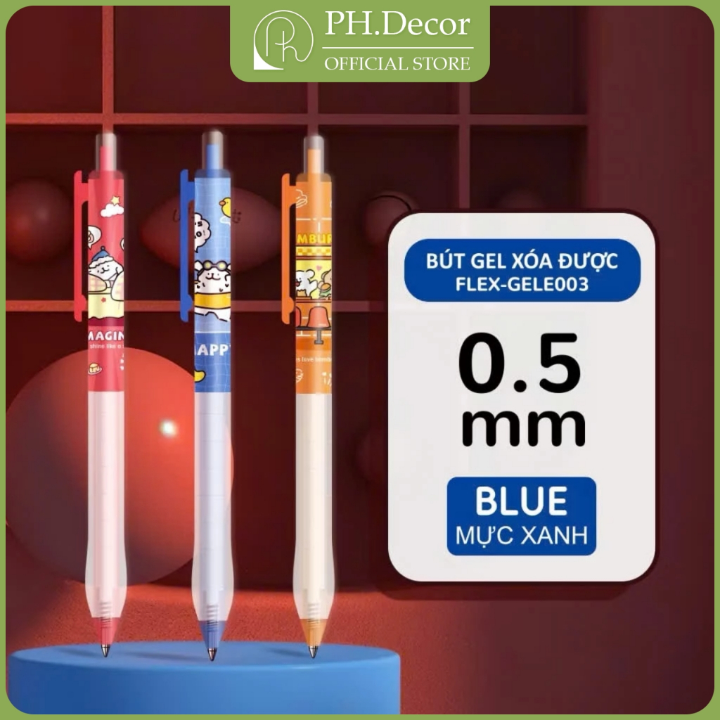 Bút Gel Xóa Được Flex School FLEX-GELE003 – Ngòi 0.5mm | Chính Hãng