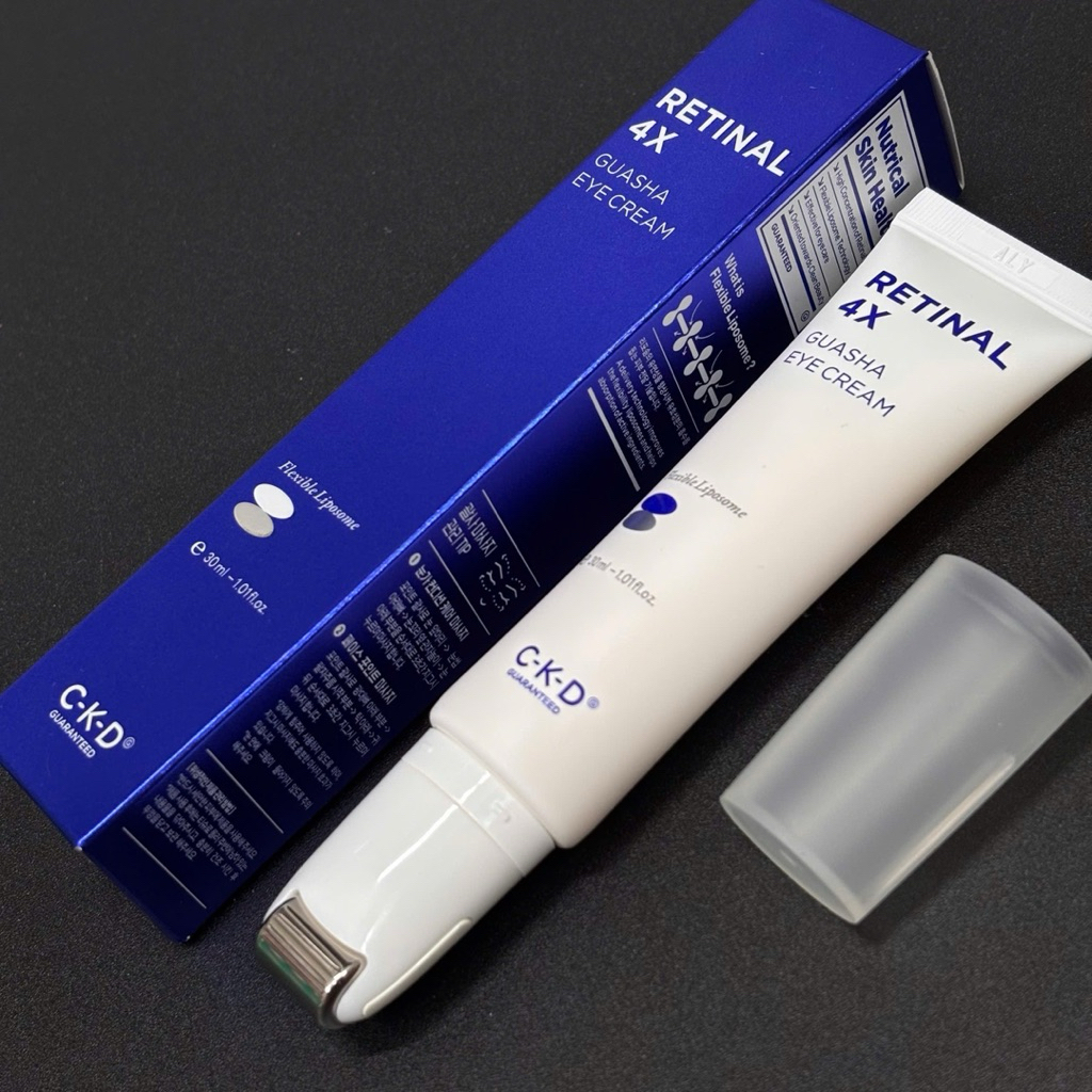 Kem lăn mắt CKD Retinal 4X Guasha Eye Cream 30ml giảm nhăn, giảm thâm, nâng cơ vùng mắt, tích hợp đầu lăn cao cấp [Blue]