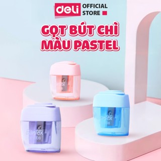 Gọt Bút Chì Deli Chuốt Chì Quay Tay Màu Hồng/ Tím/ Xanh Lưỡi Dao Sắc Bén Bền Bỉ Gọt Mượt Không Gãy Ngòi