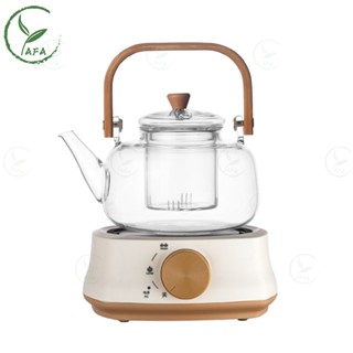 Bộ Ấm trà thủy tinh chịu nhiệt có Bếp điện Bình trà Thủy Tinh Có lọc trà 900ML Bếp hồng ngoại 600W