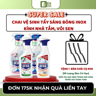 Chai Xịt tẩy rửa Antikal chống ăn mòn, tẩy cặn canxi nhà vệ sinh Vòi sen Đồ dùng inox Vách kính