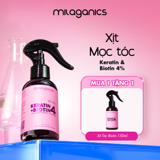 [MUA 1 TẶNG 1] Xịt dưỡng MILAGANICS chăm sóc tóc Keratin & Biotin hỗ trợ mọc tóc giảm rụng tóc 150ml