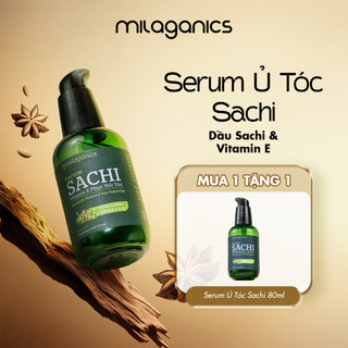   MUA 1 TẶNG 1  Serum Sachi MILAGANICS dưỡng tóc mềm mượt bổ sung Vitamin E & Sachi chăm sóc tóc 80ml 