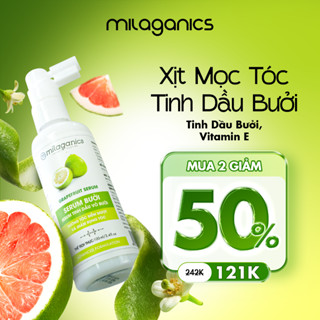 [MUA 2 GIẢM 50%] Serum tinh dầu bưởi MILAGANICS xịt dưỡng giảm rụng tóc, hỗ trợ mọc tóc 100ml