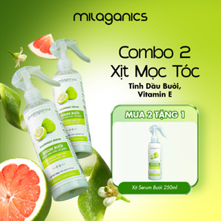 [MUA COMBO TẶNG 1] Serum tinh dầu bưởi MILAGANICS xịt dưỡng tóc chắc khỏe, xịt hỗ trợ mọc tóc 250ml