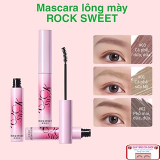  Mascara lông mày ROCK SWEET với chất gel lì mịn định hình giữ nếp cả ngày giữ màu lâu không lem chống nước 3,5g 