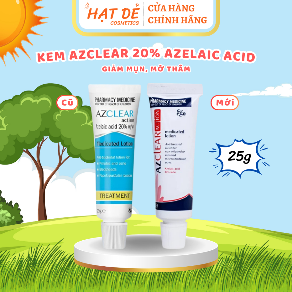 Kem Azclear 20% Azelaic Acid Giúp Giảm Mụn & Mờ Thâm