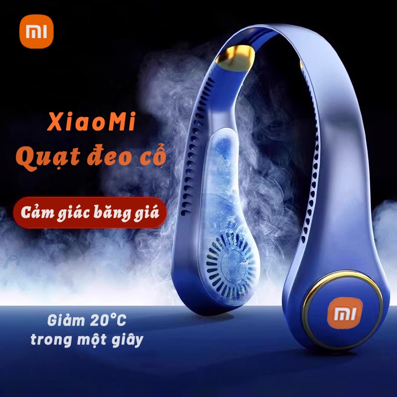 Quạt đeo cổ xiaomi quạt mini không cánh tích điện sạc usb quạt treo cổ cao cấp làm lạnh nhanh