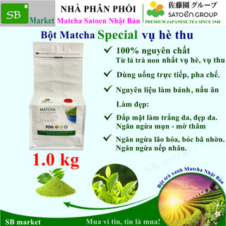 Bột Matcha SPECIAL Satoen 1.0 kg | Matcha Hè Thu Nhật Bản | Pha Latte, Trà Sữa, Làm Bánh, Kem