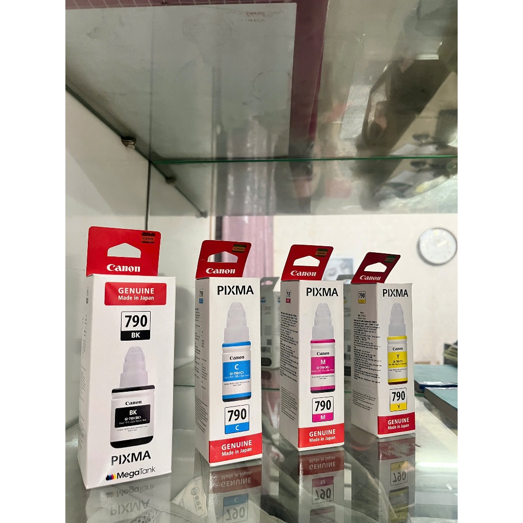 Mực Chính hãng Canon GI-790 Đen, Xanh, Đỏ, Vàng – Cho máy G1000/ G2000/ G3000