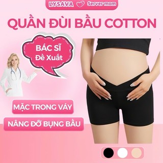  Quần đùi bầu cạp chéo mặc trong váy Lysava  chất cotton mềm mát mặc nhà đi chơi đi làm QD7 