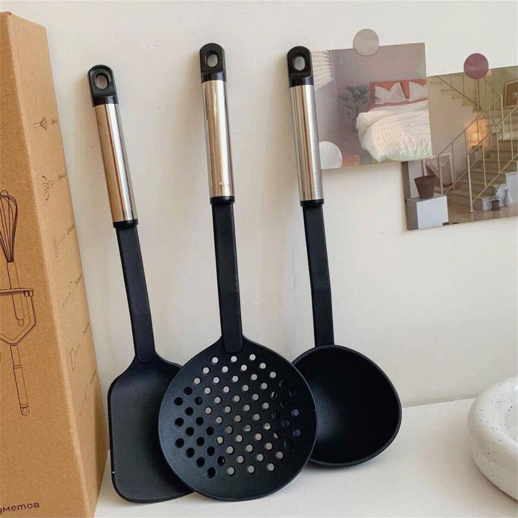 Sét 3 món dụng cụ nấu ăn silicon, dụng cụ nấu ăn bằng silicon chịu nhiệt tốt