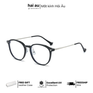 Kính Cận Thị Mắt Mèo Tròn Gọng Kính Kim Loại Thời Trang Dành Cho Học sinh Sinh viên 2986 - Kính Lão Hải Âu