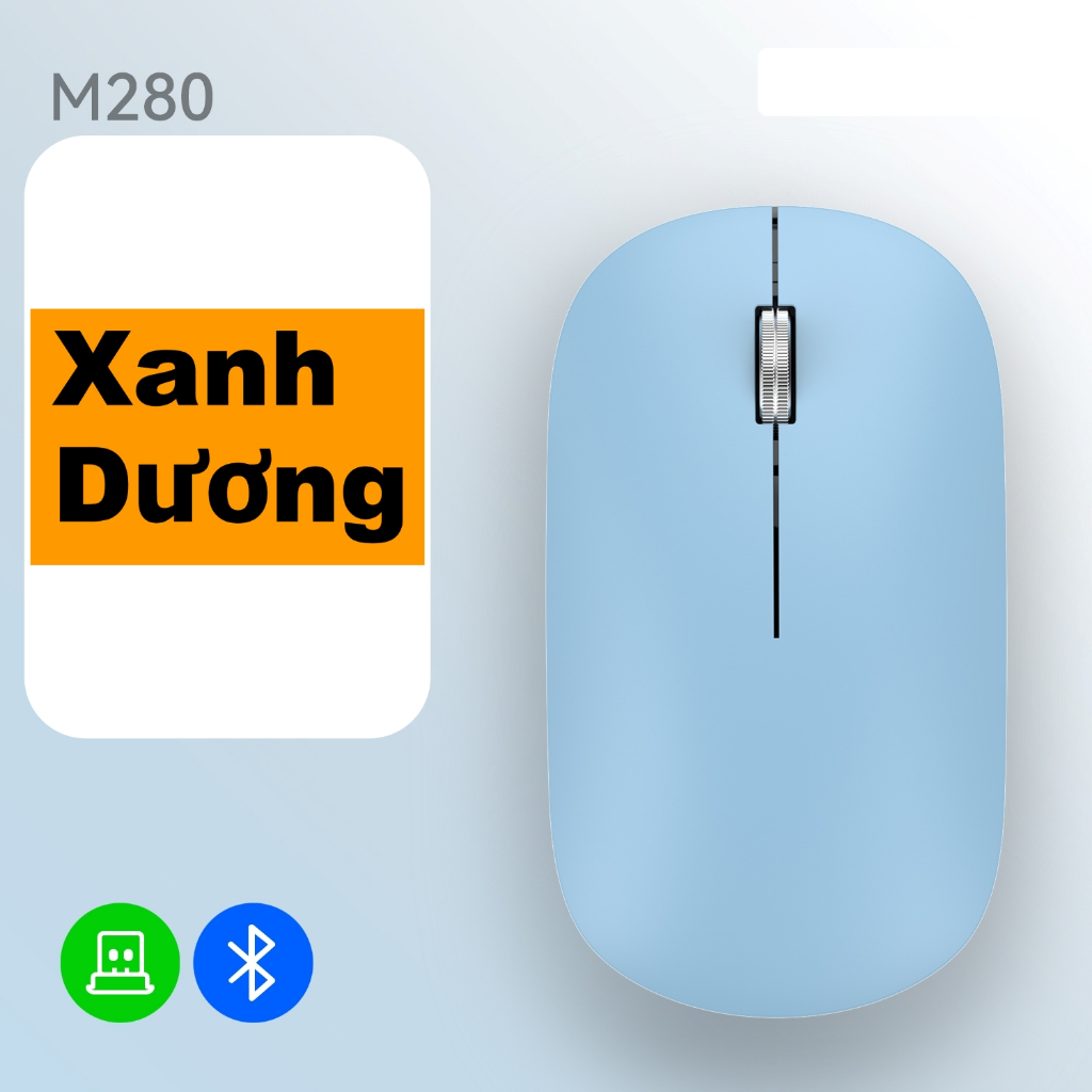 Chuột Không Dây M280 Chống Ồn Tích Hợp Kết Nối Bluetooth + USB 2.4Ghz Làm Việc Chơi Game Văn Phòng | BigBuy360 - bigbuy360.vn