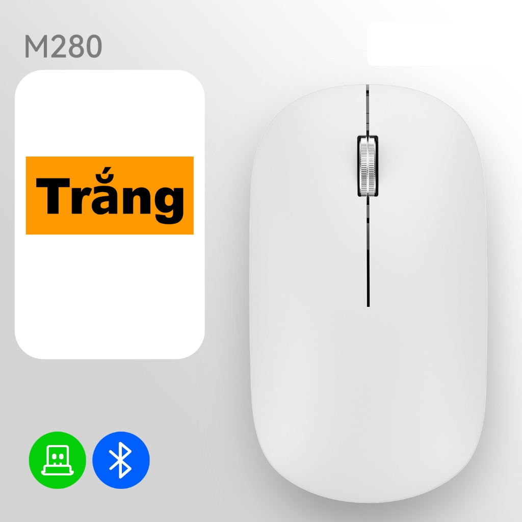 Chuột Không Dây M280 Chống Ồn Tích Hợp Kết Nối Bluetooth + USB 2.4Ghz Làm Việc Chơi Game Văn Phòng | BigBuy360 - bigbuy360.vn
