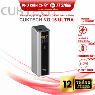 Pin dự phòng Cuktech 20.000mAh No.15 Power Bank Ultra PB200U 210W Dung lượng lớn sạc nhanh vượt trội