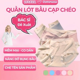Quần lót mẹ bầu mama kháng khuẩn Lysava, quần chip mẹ bầu cạp chéo co dãn tốt không lộ viền QL6